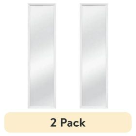 (2 pack) 13" x 49" Full-Length Rectangular White Mirror (2 pack) 13" x 49" Full-Length Rectangular White Mirror